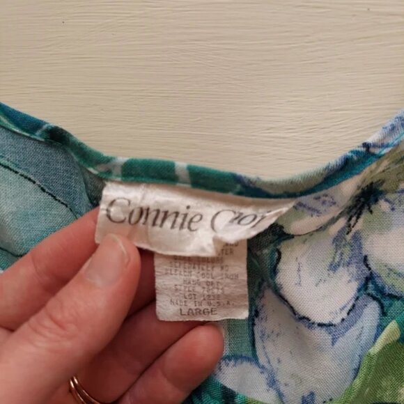 Vintage Leaf Floral Tie Back Tank Dress - Picture 7 of 9